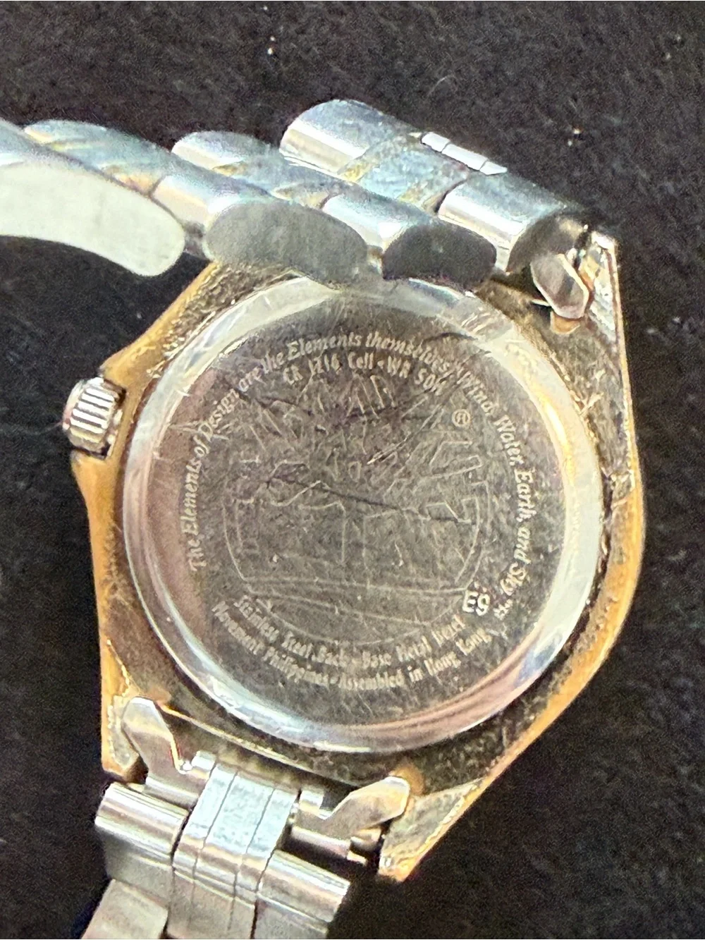 TIMBERLAND Men’s INDIGLO Date WR 50m Silver Tone Link Band New Battery Working